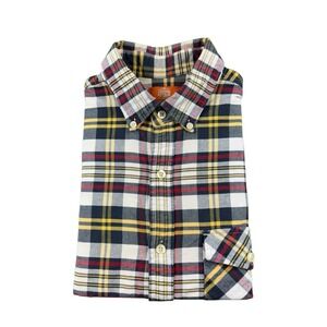 J. Press Urban Outfitters Blue Red Yellow Tartan Cotton SS Button Front Mens S